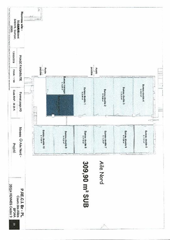À LOUER un plateau de bureaux de 310 m² situé au centre d'affaires de Creac'h Gwen 29000 QUIMPER À LOUER un plateau de bureaux de 310 m² situé au centre d'affaires de Creac'h Gwen 29000 QUIMPER