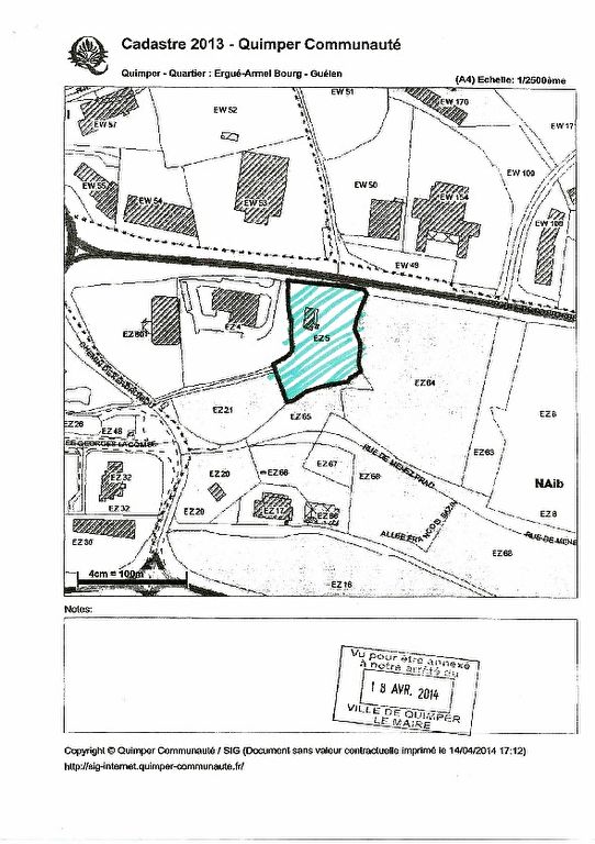 A vendre terrain en zone d'activités artisanale et commerciale, de 3318 m² constructible Quimper 29 000 A vendre terrain en zone d'activités artisanale et commerciale, de 3318 m² constructible Quimper 29 000