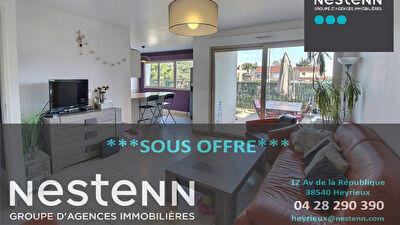 VALENCIN, T3 rez de chaussee avec terrasse garage et cave