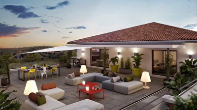 Nouveaute Nestenn Immobilier. Appartement neuf T4 de 86m2 avec 32m2 de terrasse avec vue sur le parc de la Mairie a vendre a Castanet-Tolosan