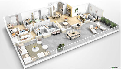 Appartement Attique, Villenave D Ornon 4 pieces 107.31 m2 terrasse de 97m2