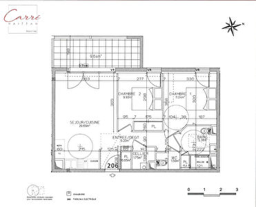 Appartement Bayonne 3 pieces 57.14 m2