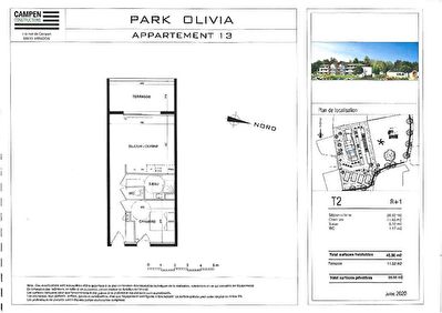 Appartement Pontivy 2 pieces 45.56 m2