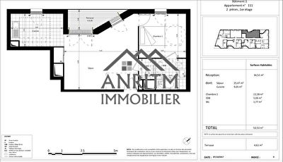 APPARTEMENT NEUF VERSAILLES - 2 pieces - 52.53 m2