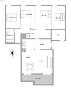 Le Cannet Aubarede 5 pieces terrasse