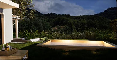 Bien rare a Gorbio : terrain avec projet de construction valide pour une villa de plus de 110m2