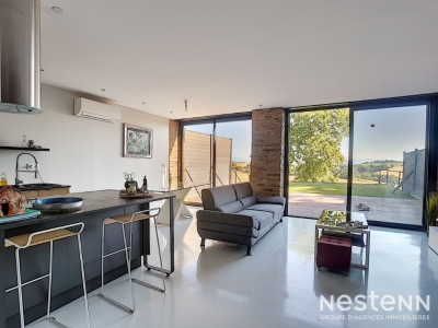 Maison 4 pieces 10mn Nailloux- 115 m2, grande terrasse vue magnifique+ Appart 2 pieces 42m2