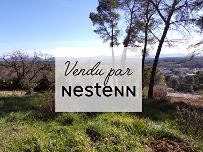 Terrain Draguignan 1223 m2 - VUE DEGAGEE