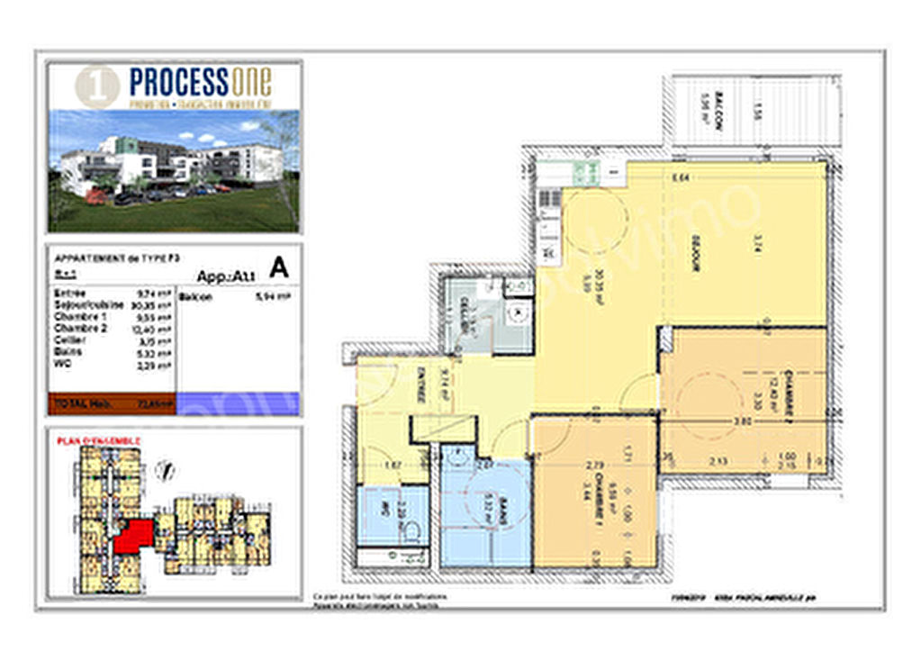 Appartement A11 T4 avec terrasse 5,94m2