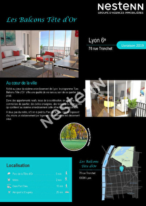 LYON 6 T4 NEUF AVEC BALCON