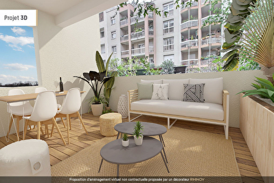 Massena T3 garage et balcon 12m2