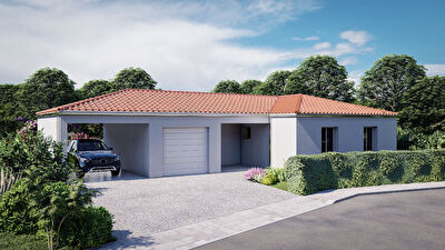 2 min Rochefort : Echillais - Maison en VEFA Plain pied, 3 chambres Garage belles prestations