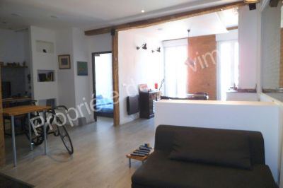 Toulouse centre ville 31000, appartement T2 de 57m2 traversant avec briques apparentes