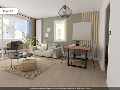 Valence-Victor Hugo, T2 avec balcon+place de parking, residence qualitative