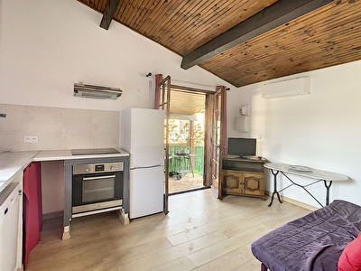 Maisonnette 2 pieces proche d'Agosta plage de 28.2 m2 avec jardinet