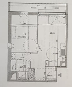 Mondeville centre Appartement 2 pieces neuf