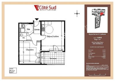 Appartement Marseille 2 pieces 48,66 m2