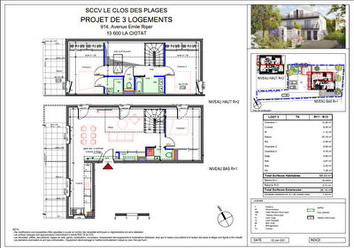 Appartement T4 en duplex de 89 m2 avec terrasses