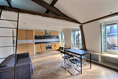 75018 - Rue Labat - Studio meuble (31m2+20m2 de mezzanine) au 5eme et dernier etage