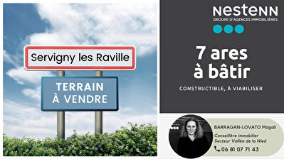 Tres beau terrain plat de 7 ares a Servigny les Raville