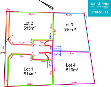 Terrain Vitrolles 515 m2