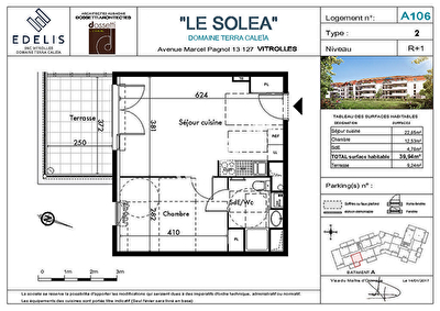 T2 TERRASSE RESIDENCE NEUVE FERMEE