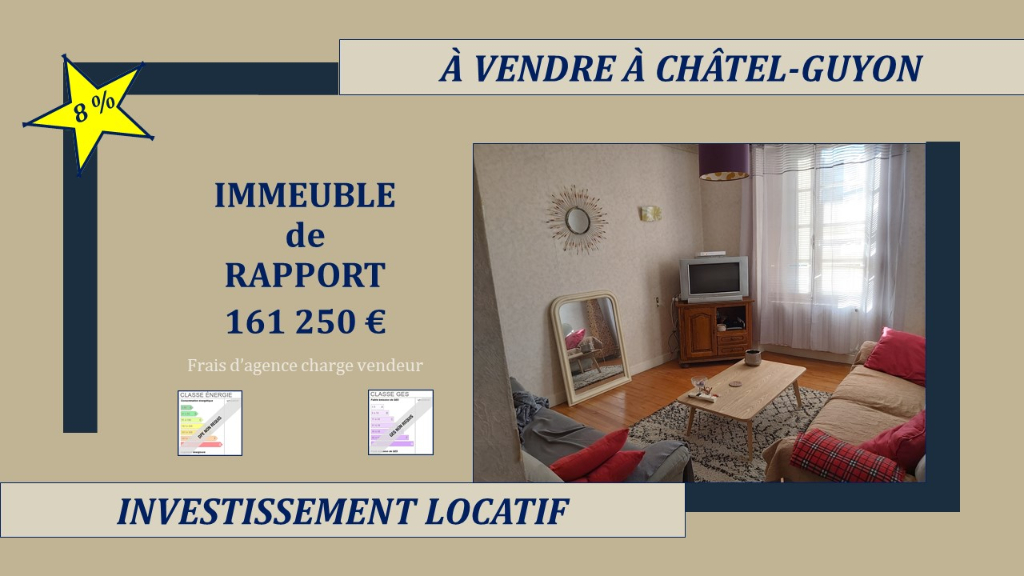 Chatelguyon Immeuble de rapport 160 m2 environ Chatelguyon Immeuble de rapport 160 m2 environ