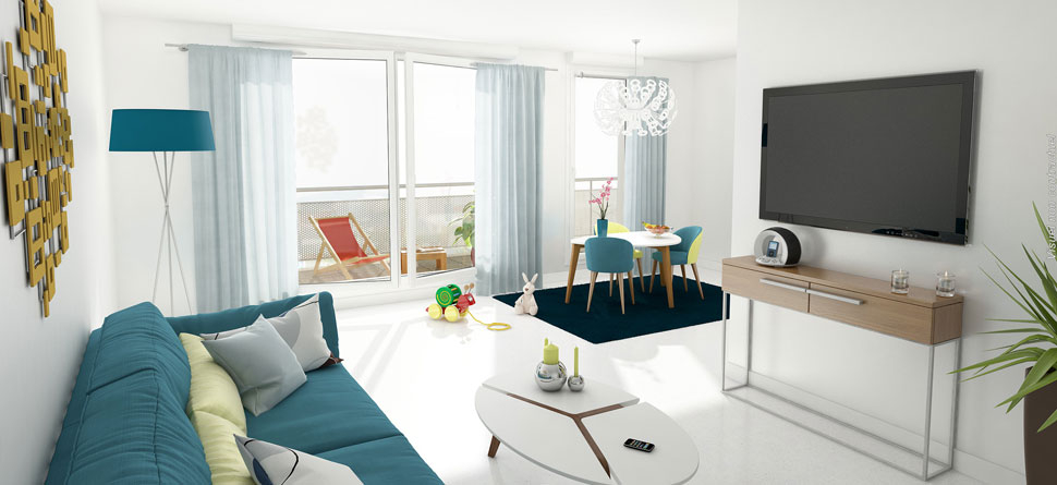 Appartement de 60m² avec balconà proximité de toutes les commodités Appartement de 60m² avec balconà proximité de toutes les commodités