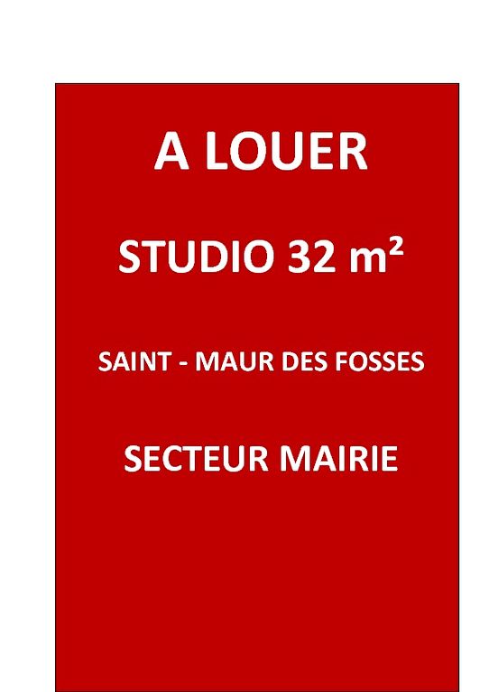 STUDIO A LOUER SAINT MAUR SECTEUR MAIRIE STUDIO A LOUER SAINT MAUR SECTEUR MAIRIE