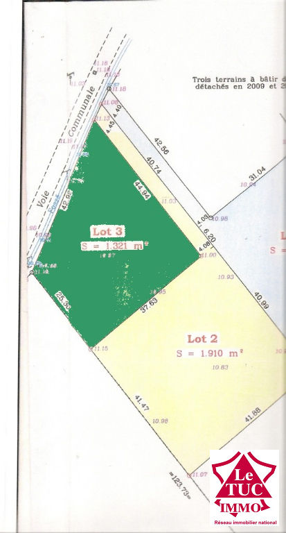 Terrain Saint Aubin De Blaye 1321 m2 Terrain Saint Aubin De Blaye 1321 m2