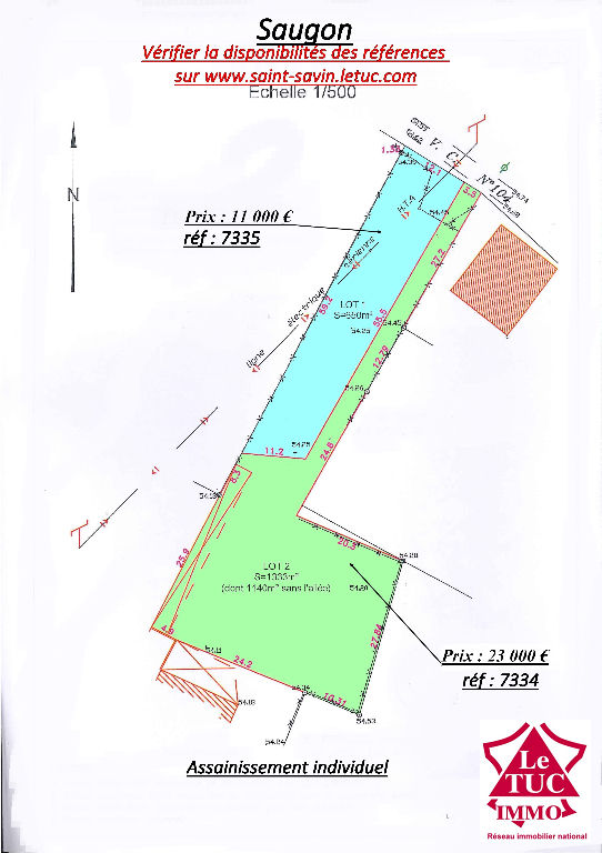 SAUGON TERRAIN 1 333 m² CONSTRUCTIBLE SAUGON TERRAIN 1 333 m² CONSTRUCTIBLE