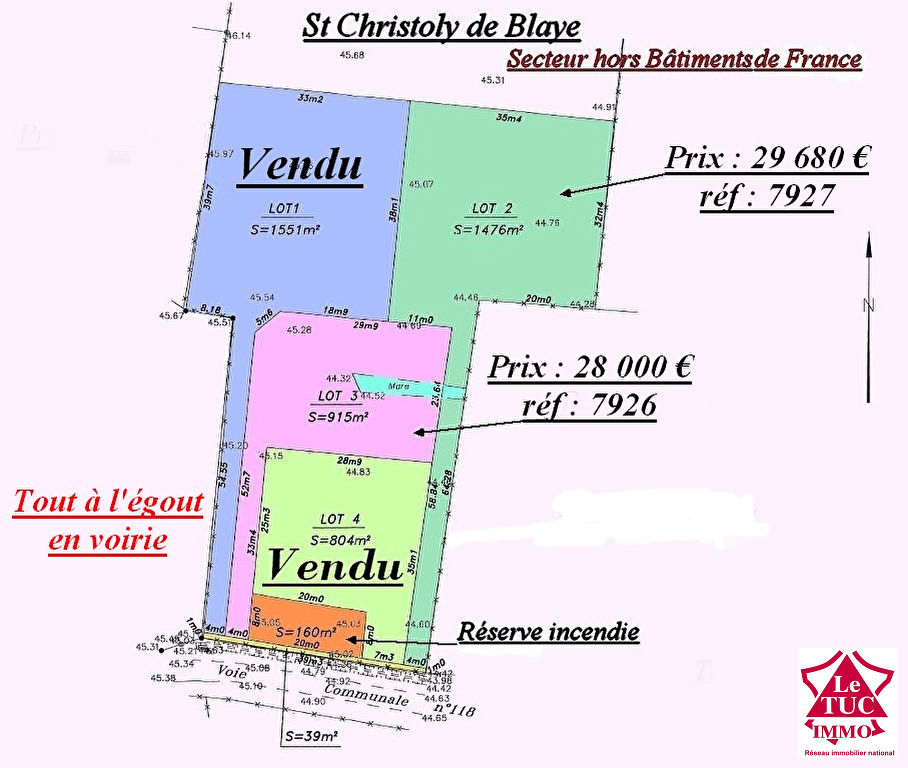 ST CHRISTOLY DE BLAYE TERRAIN 1 476 M² ST CHRISTOLY DE BLAYE TERRAIN 1 476 M²