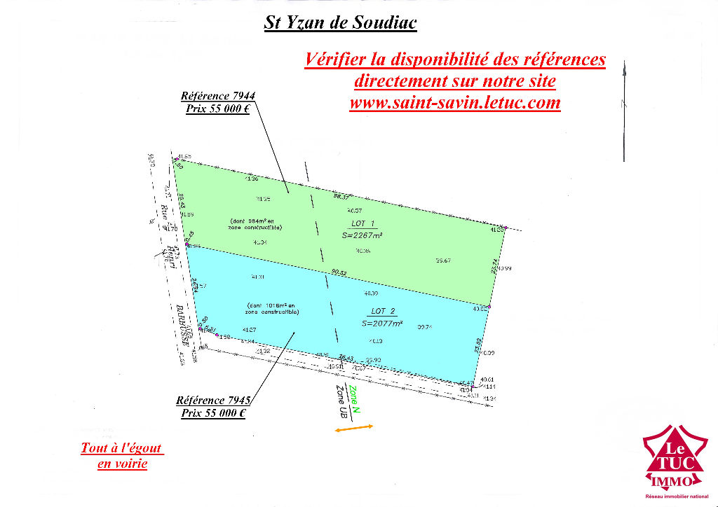 ST YZAN DE SOUDIAC TERRAIN CONSTRUCTIBLE ST YZAN DE SOUDIAC TERRAIN CONSTRUCTIBLE