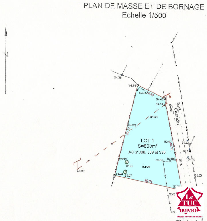REIGNAC Terrain à bâtir de 800 m2 REIGNAC Terrain à bâtir de 800 m2