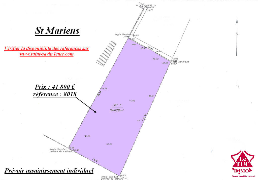 SAINT MARIENS TERRAIN A BATIR DE 628 m² SAINT MARIENS TERRAIN A BATIR DE 628 m²
