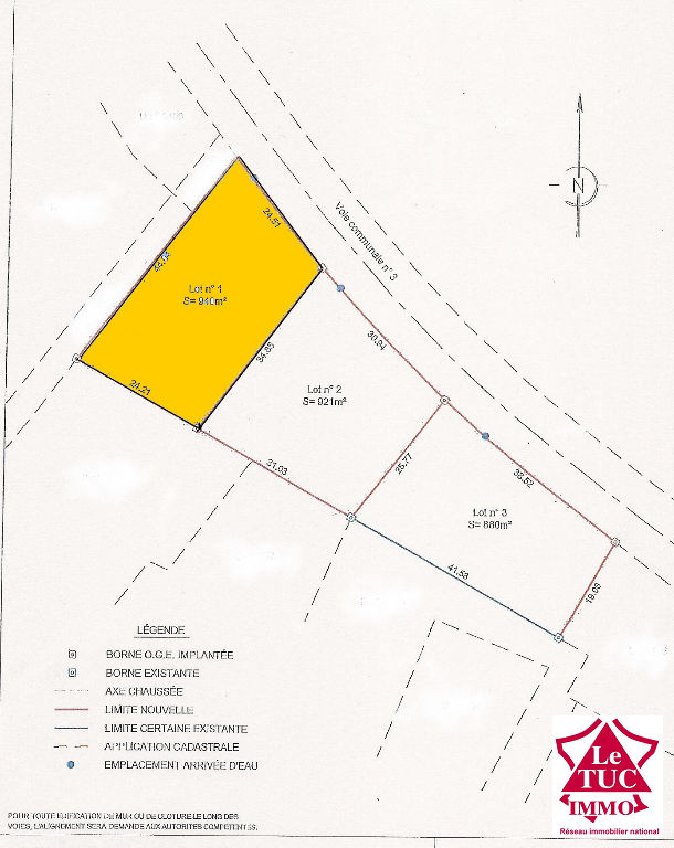 BRAUD ET SAINT LOUIS Terrain à bâtir de 940 m² BRAUD ET SAINT LOUIS Terrain à bâtir de 940 m²