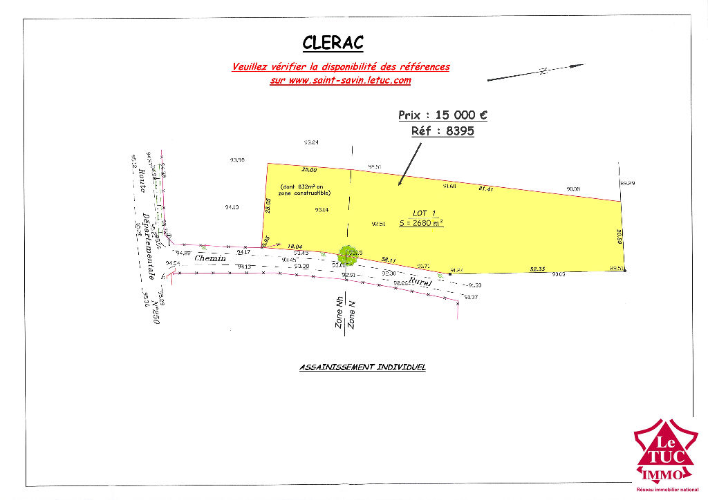 CLERAC TERRAIN CONSTRUCTIBLE 2680 m² avec BOIS CLERAC TERRAIN CONSTRUCTIBLE 2680 m² avec BOIS