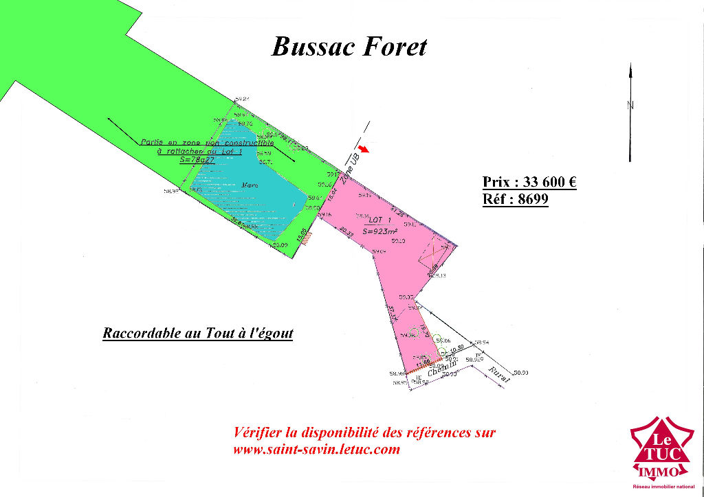 BUSSAC FORET TERRAIN 8 851 M² BUSSAC FORET TERRAIN 8 851 M²