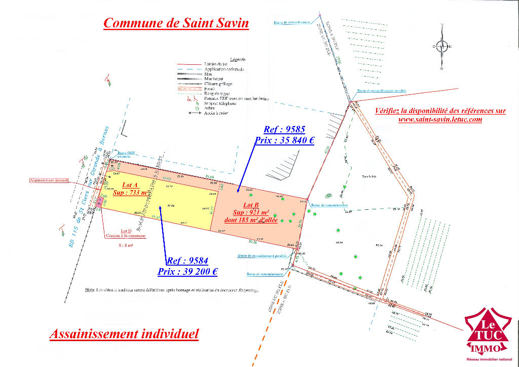 SAINT-SAVIN TERRAIN 733 m² SAINT-SAVIN TERRAIN 733 m²