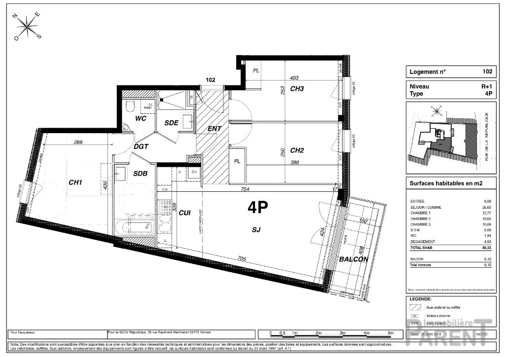Appartement Vanves 4 pièce(s) 80.33 m2 Appartement Vanves 4 pièce(s) 80.33 m2