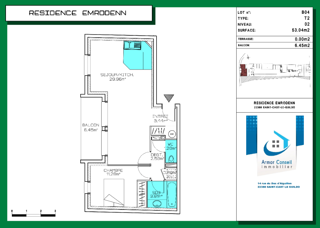 Appartement T2 lot n° B04 Appartement T2 lot n° B04